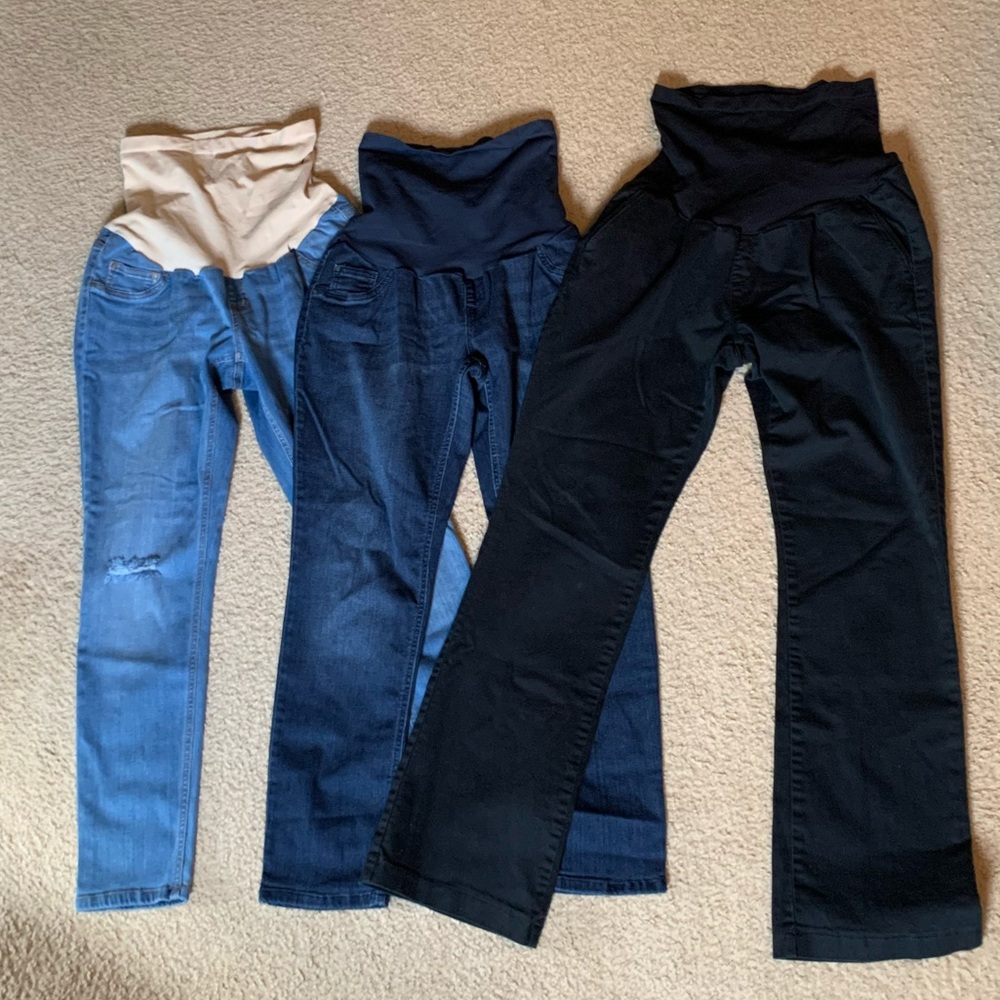 3 pairs Maternity Jeans/Pants, size XL